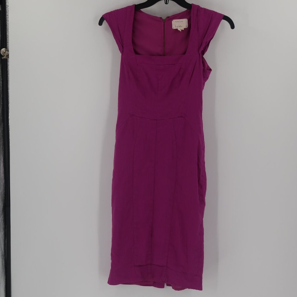 Nicole Miller Atelier Women's Purple Shift Dress Size 6
